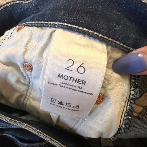 MOTHER The Insider Crop Step‎ Fray In Teaming Up Jeans Size 26 Boot Cut - Picture 8 of 14